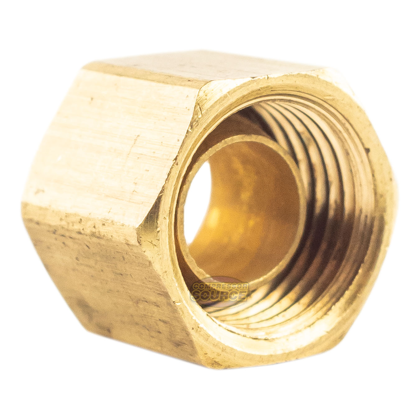Fittings & Adapters 5 Pack 1/4" Compression Nut & Ferrule Combo for 1/4" OD Tube Brass Sleeve